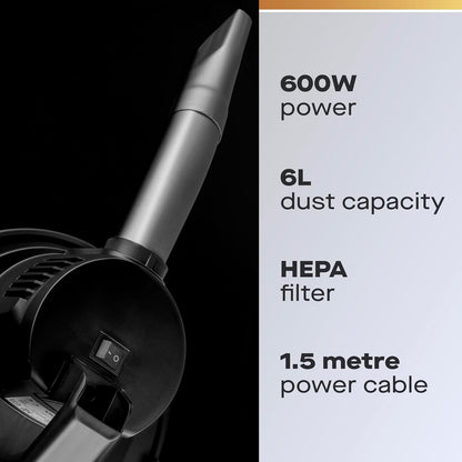 Daewoo 6L Ash Vacuum Cleaner, Suitable for Log Burners, BBQ's and Open Fires