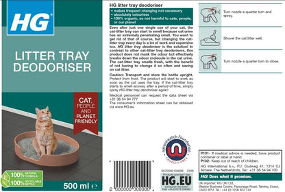 HG Cat Litter Deodorant, Natural Cat Litter Deodorizer Spray 500ml