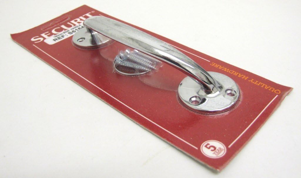 Securit 15cm Chrome Bow Handle, Cabinet Handle, Cupboard Pull, Drawer Pull S5164*
