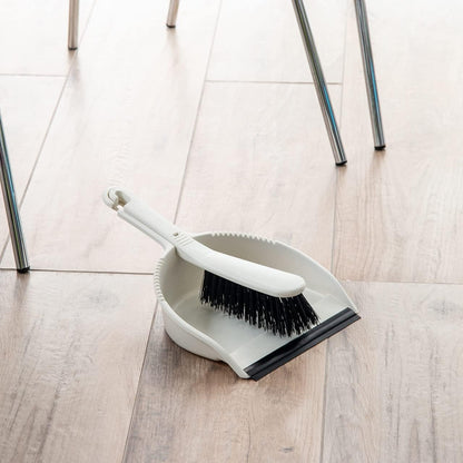 Addis Dustpan And Soft Brush Set, Linen Cream