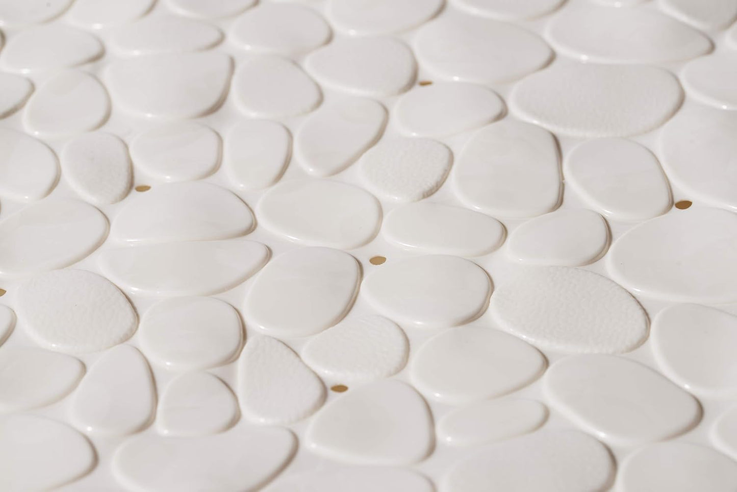 Croydex White Pebbles Non-Phthalate Slip-Resistant Pvc Suction Bath Mat