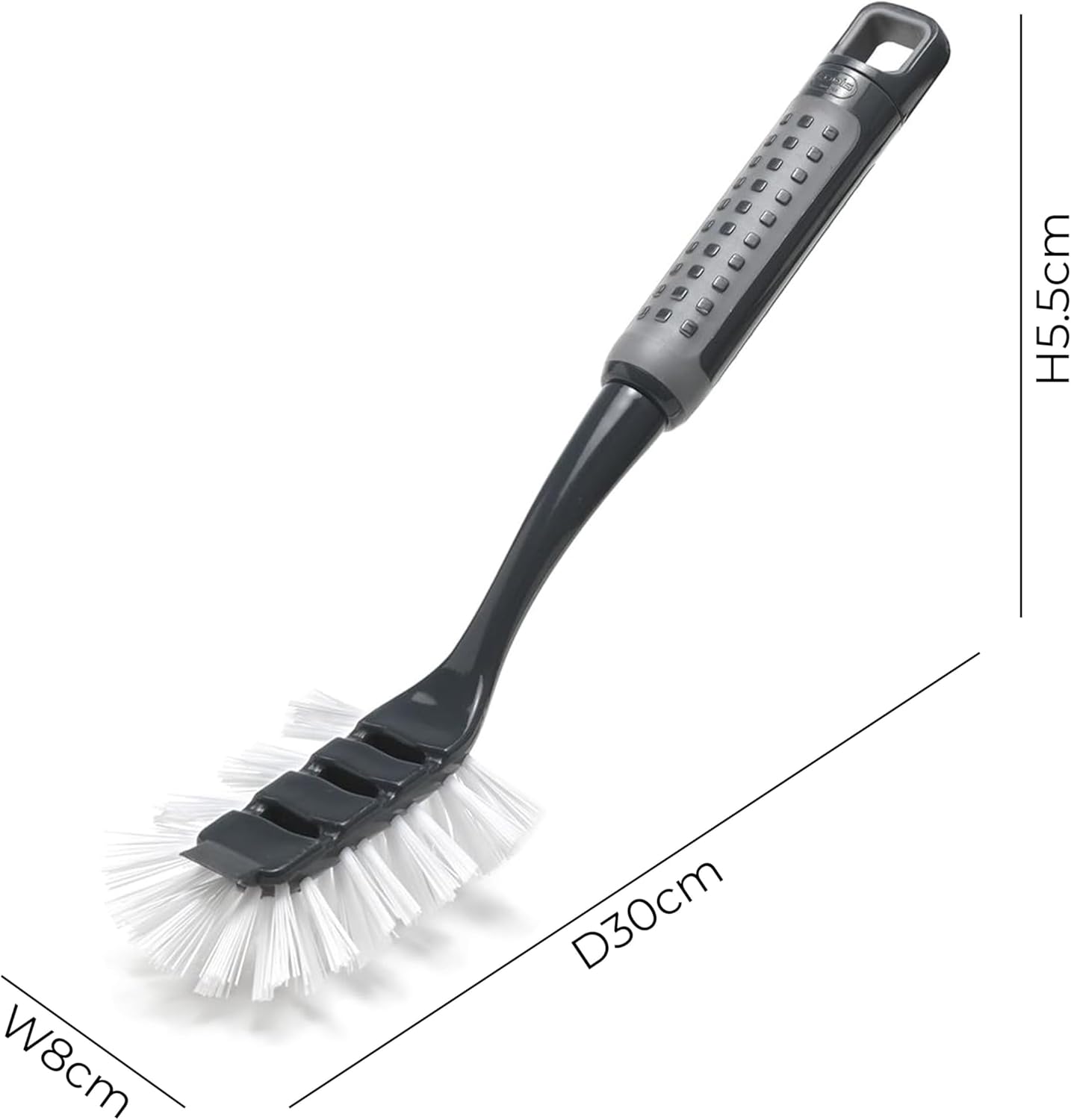 Addis 517698 ComfiGrip Washing Up Dish Brush with Scraper | Metallic Graphite