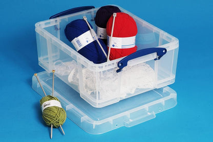 Really Useful Clear Plastic Storage Box 18 Litre