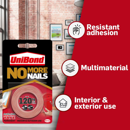 Unibond No More Nails Ultra Strong Roll Permanent 19mm x 1.5m