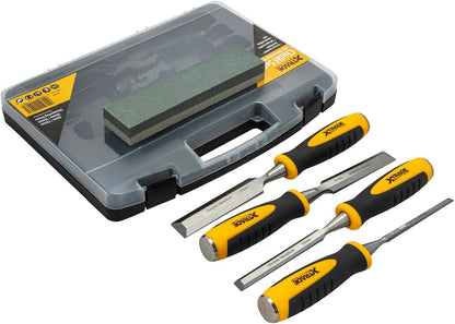 Xtrade X0900044 Chisel Set With Sharpening Stone (4 Piece)