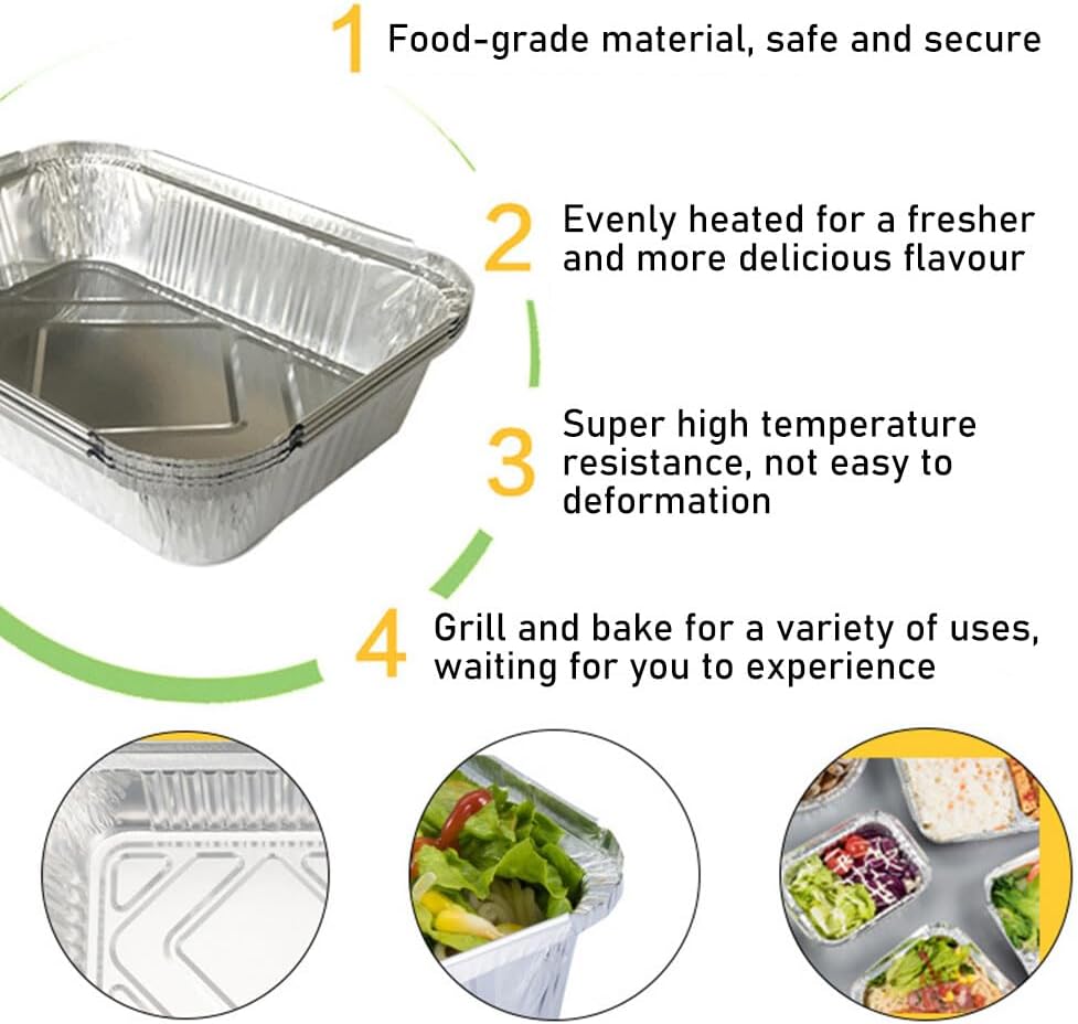 Foil tray & lid 16oz x8 CP1