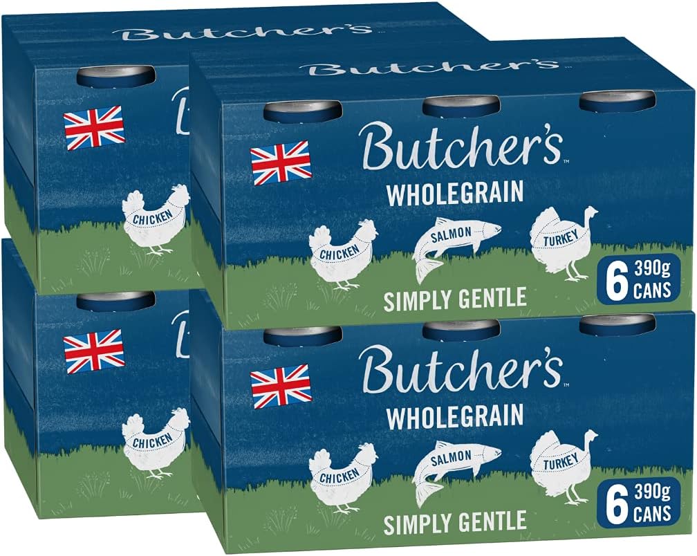 Butcher's Simply Gentle Dog Food Tins 6 x 390g | Prebiotic to aid Digestion