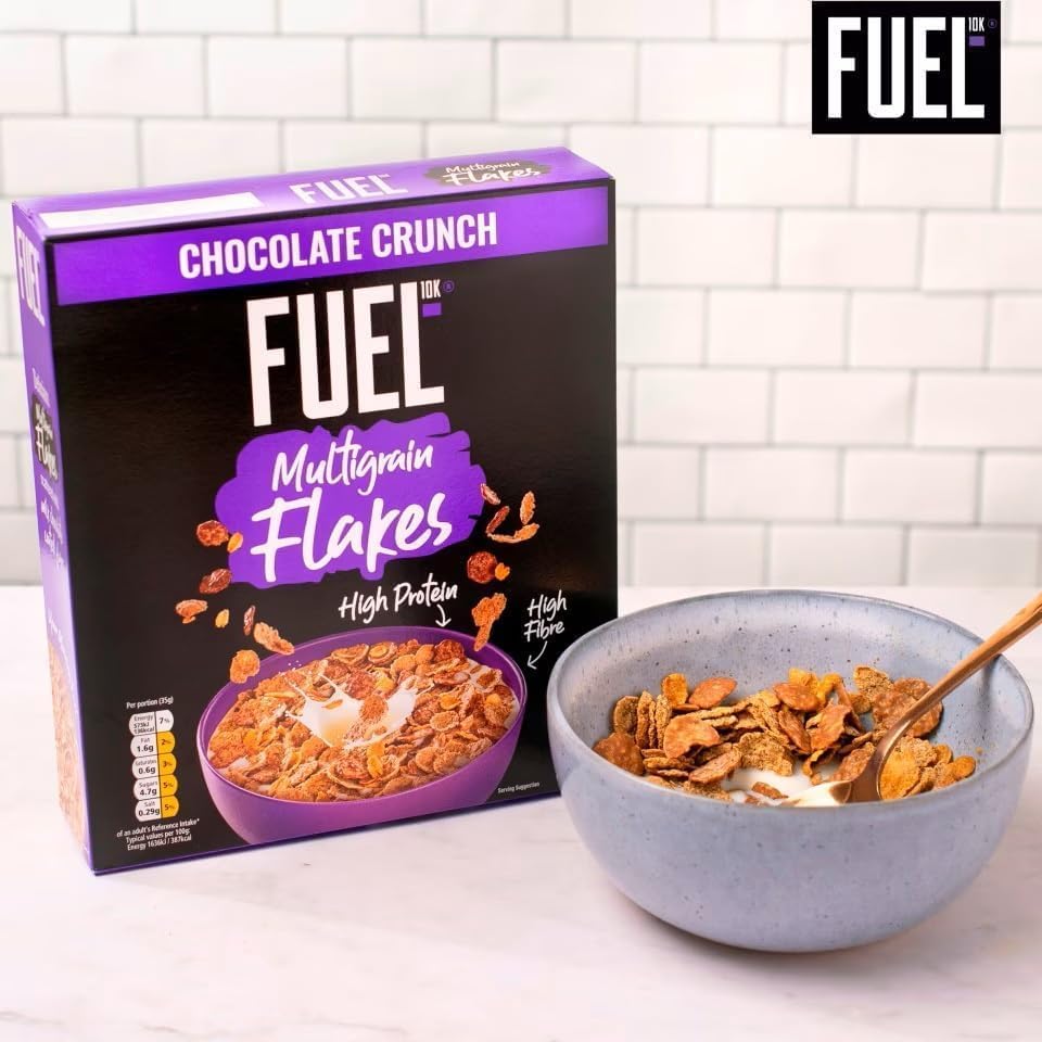FUEL10K Chocolate Crunch Multigrain Flakes Breakfast Cereal, 350 g