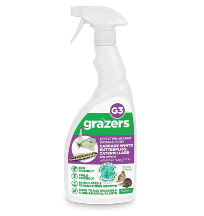 Grazers Cabbage White Butterflies, Caterpillars & Aphid | Ready To Use | 1 x 750ml Spray