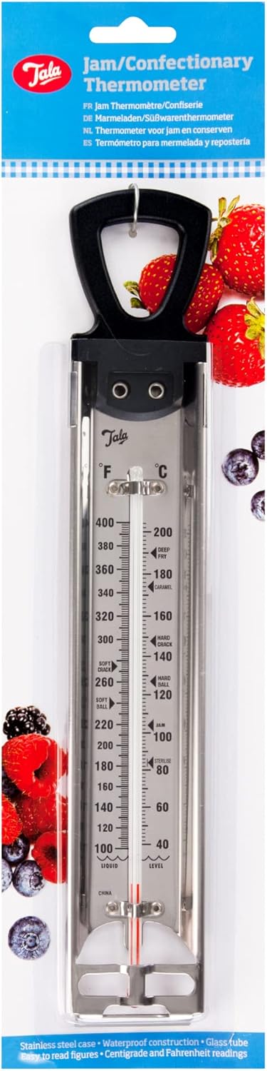 Tala Jam Thermometer - Stainless Steel Confectionery Temperature Guide 39.5Cm X 10Cm