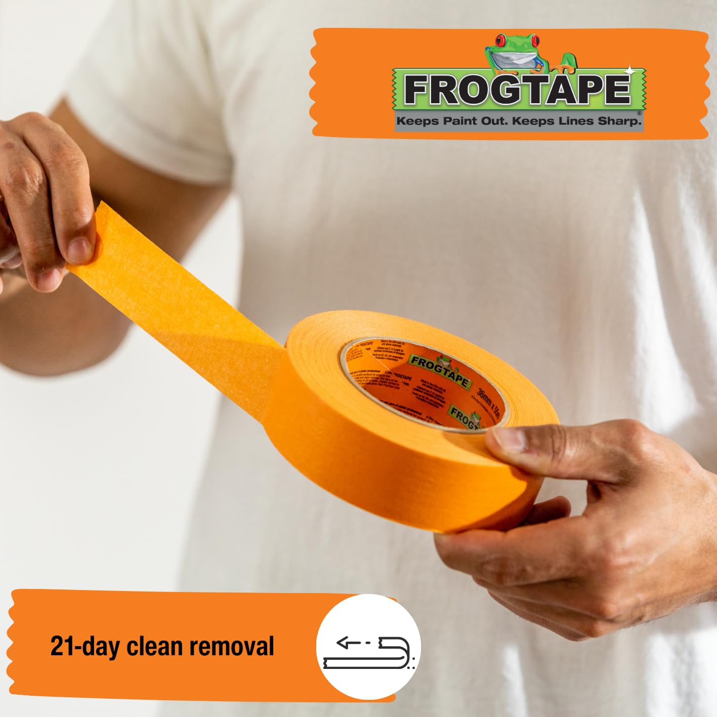 Frog Tape Orange Gloss & Satin | Painters Masking Tape | 24mm X 41.1M