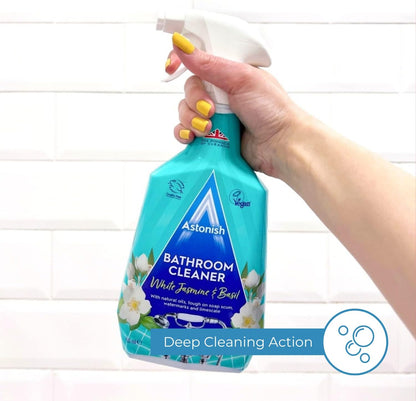 Astonish Bathroom Cleaner Spray White Jasmine & Basil 750ml - NWT FM SOLUTIONS