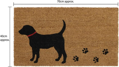 Jvl Eco-Friendly Latex Backed Coir Door Mat, Puppy Love, 40 X 70 Cm Approx. (02-838)