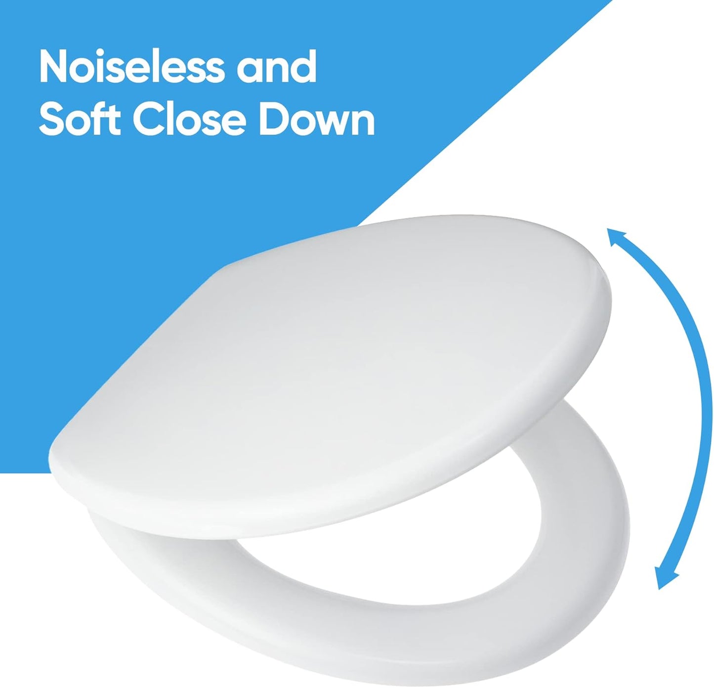 Blue Canyon Richmond Duroplastic Toilet Seat  Soft Close Toilet Seat White