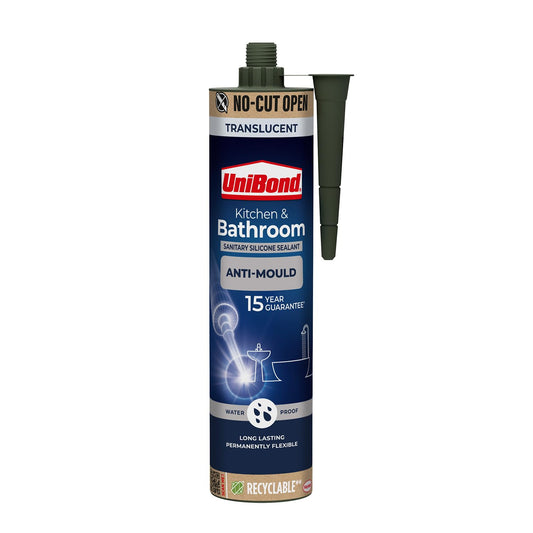 Unibond Anti-Mould Bathroom & Kitchen Sealant Translucent 274g