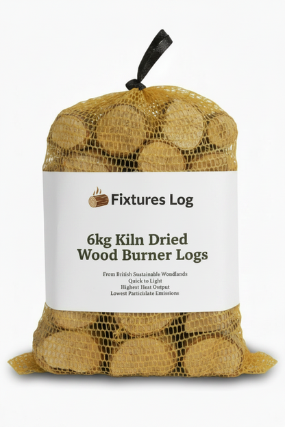 Wood Burner Logs 20L - Kiln Dried British Softwood Logs for Wood Burners