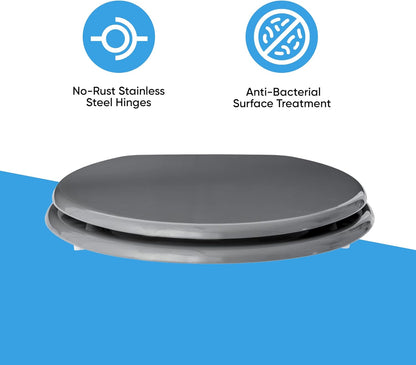 Blue Canyon Wooden Toilet Seat  Grey