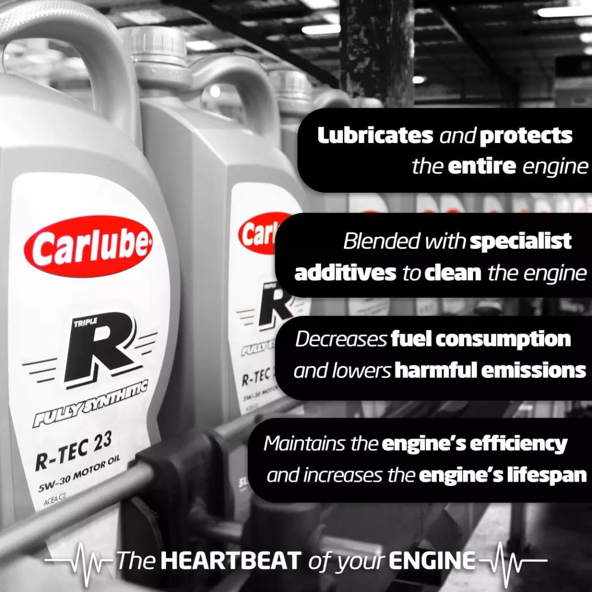 Carlube Triple R 15W40 High Mileage Semi Synthetic Engine Oil 1L