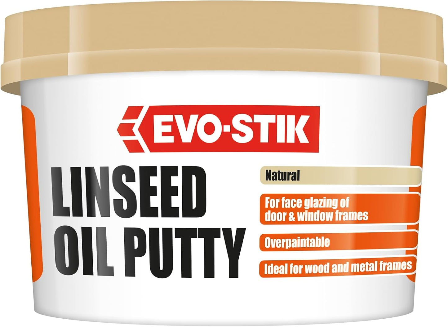 EVO-STIK Linseed Oil Putty | For wood and Metal | 1 kg Tub