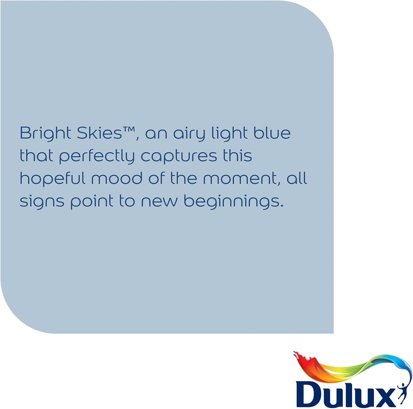 Dulux Walls & Ceilings | Silk Emulsion Paint | Bright Skies | 1 x 2.5 Litre Tin