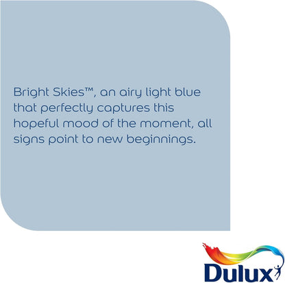 Dulux Walls & Ceilings | Silk Emulsion Paint | Bright Skies | 1 x 2.5 Litre Tin