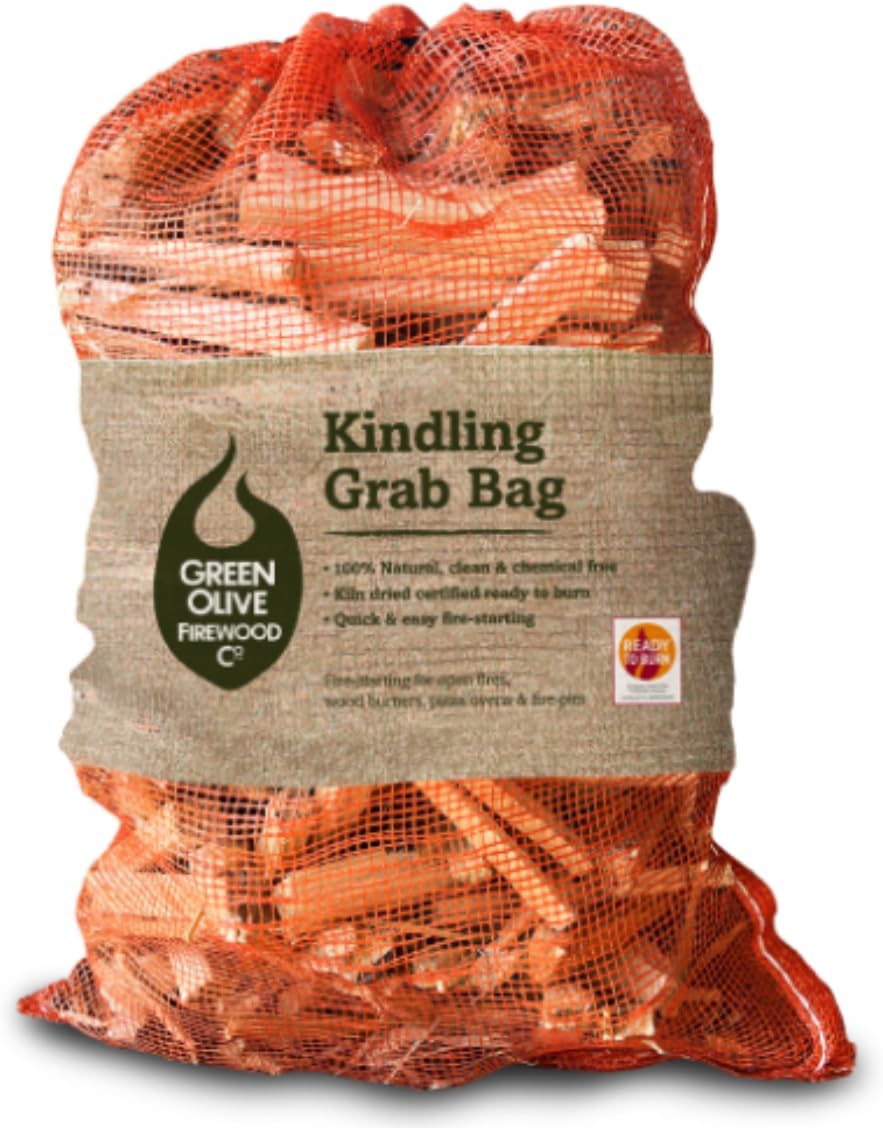 Green Olive Firewood Kindling Firestarting Wood Sticks - 5kg / 27ltr