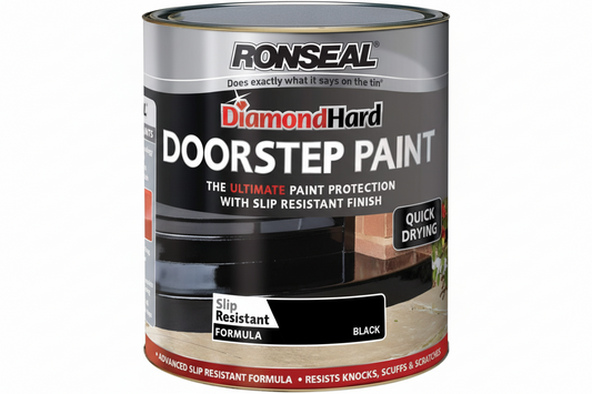 Ronseal Doorstop Paint Tile Black Satin Doorstep paint,250ml