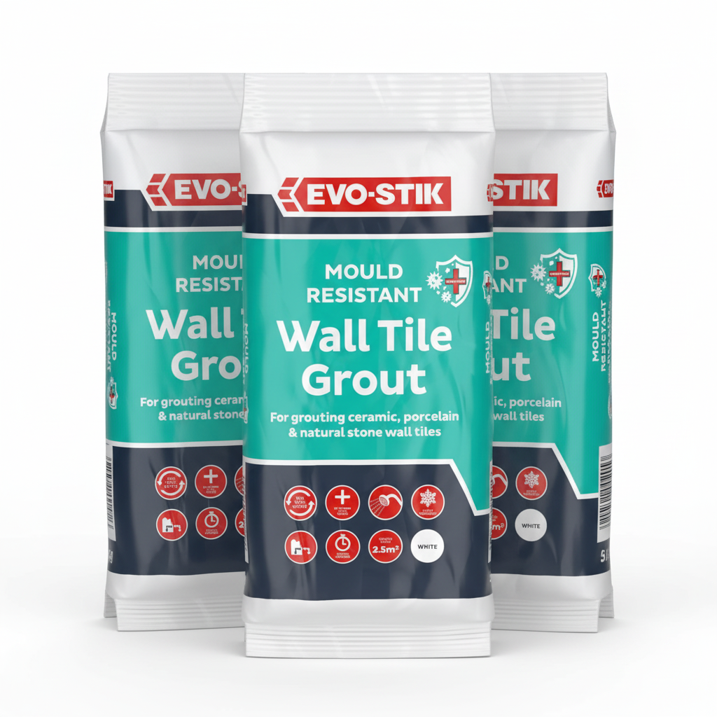 Evo Stik Wall Tile Grout Mould Resistant White 500G
