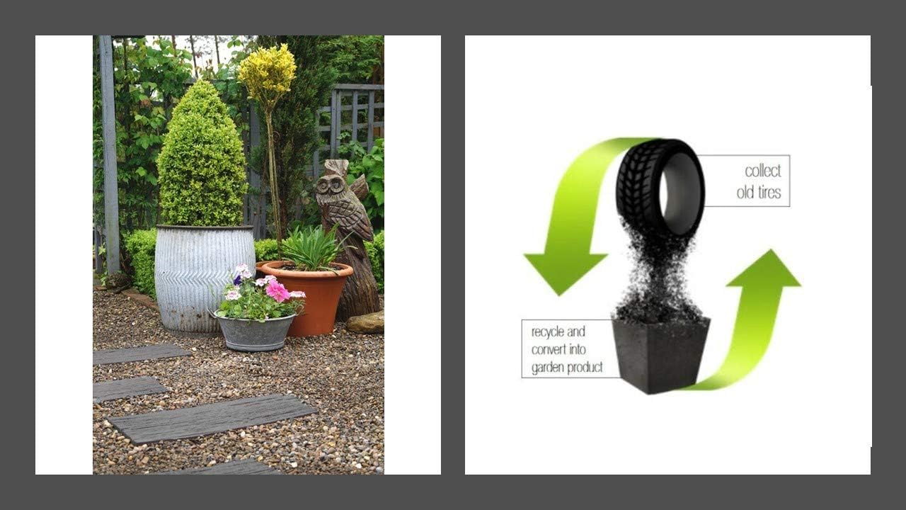 Primeur Garden Stepping Stone Railroad Tie Grey