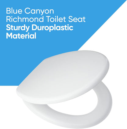 Blue Canyon Richmond Duroplastic Toilet Seat  Soft Close Toilet Seat White
