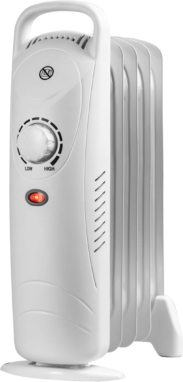 Daewoo Oil Filled Mini Radiator | 650w | White | 5 Fin