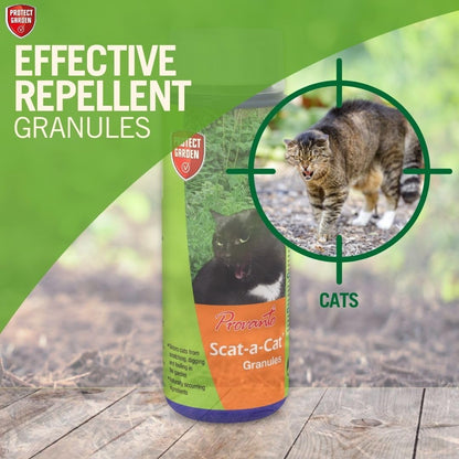 Protect Garden Scat-A-Cat Animal Repellent | Non Harmful Deterrent | 350g Tubs