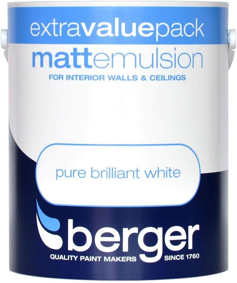 Berger {Crown Paint } Pure Brilliant White | Vinyl Matt | 1 x 3L