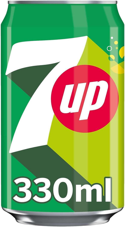 7UP Lemon and Lime Carbonated Cans 24x330ml