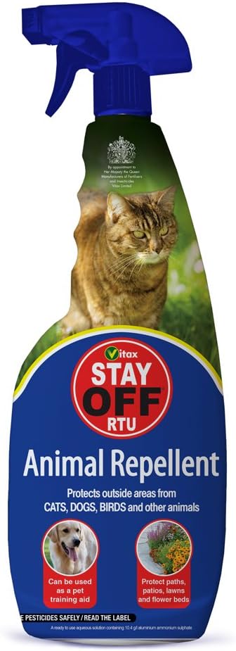Vitax Stay Off Ready to Use Spray | Protects Outside Areas from unwanted Animals |1 x 750ml