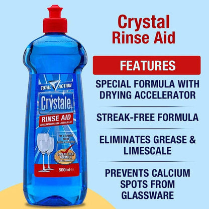 Crystale Streak Free Formula Dishwasher Rinse Aid 500ml