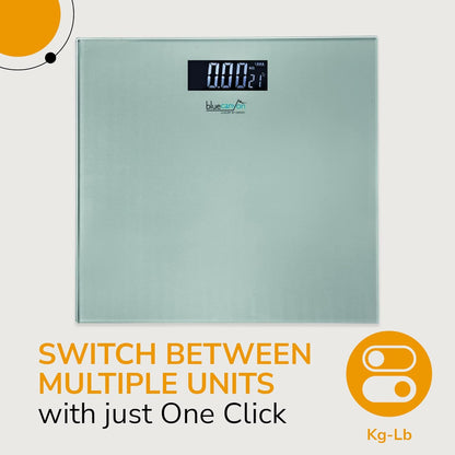 Blue Canyon Digital Bathroom Scales| Led Display| 180Kg Max Capacity Silver