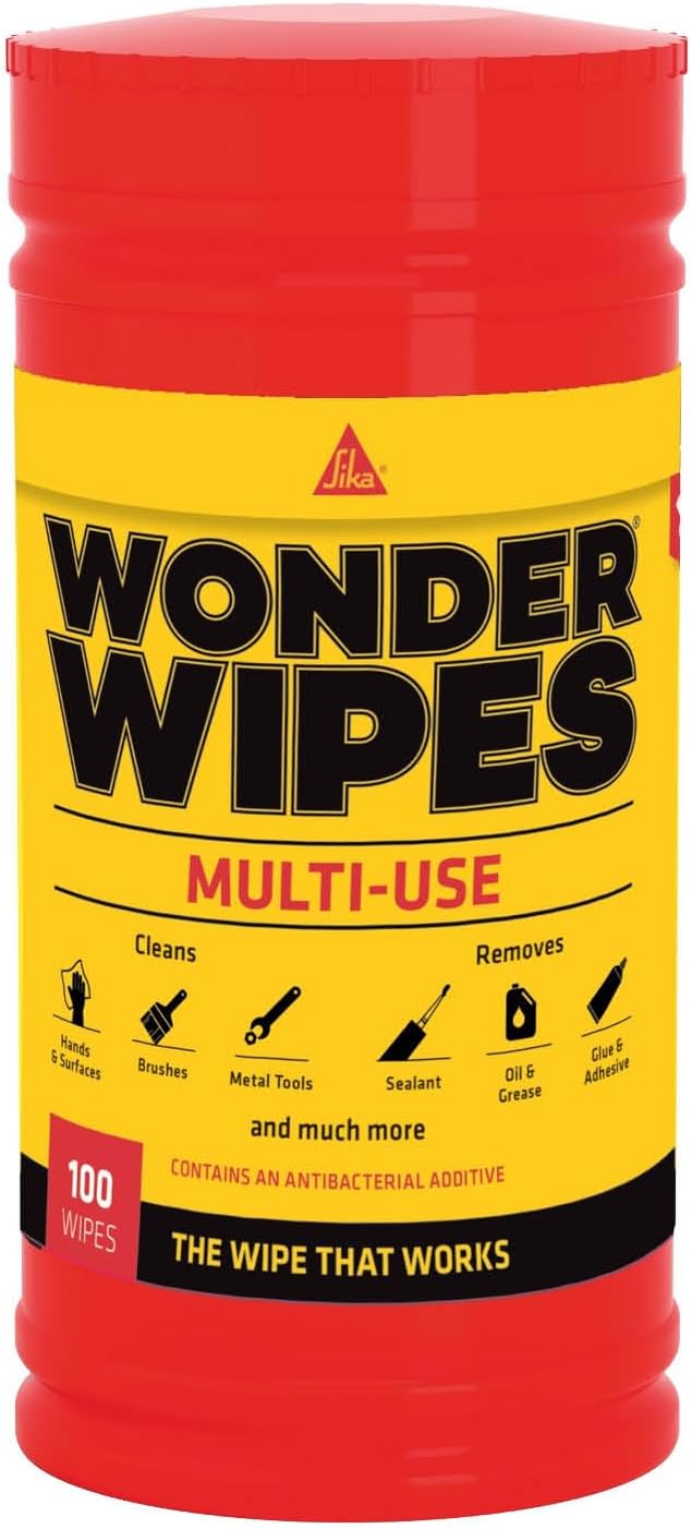 Sika - Wonder Wipes Multi-Use Cleaning Wipes For The Building Trade -100 Wipes