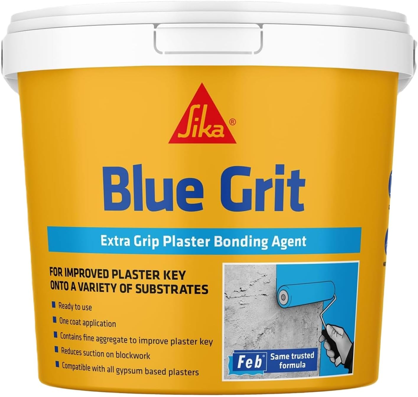 Sika Everbuild Blue Grit, Extra Grip Plaster Bonding Agent | 10 Litre
