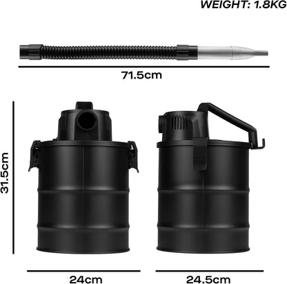 Daewoo 6L Ash Vacuum Cleaner, Suitable for Log Burners, BBQ's and Open Fires
