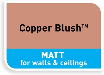 Dulux Matt Emulsion Paint For Walls And Ceilings - Copper Blush 2. 5 Litres