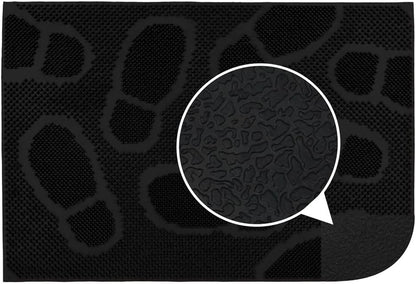 JVL Footprint Scraper Rubber Pin Doormat, 40x60cm