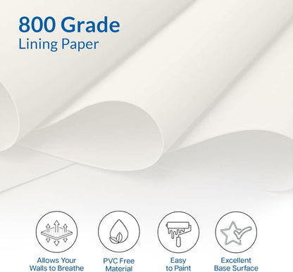 Professional Lining Paper. By Mav. 800 Grade (Single Roll)