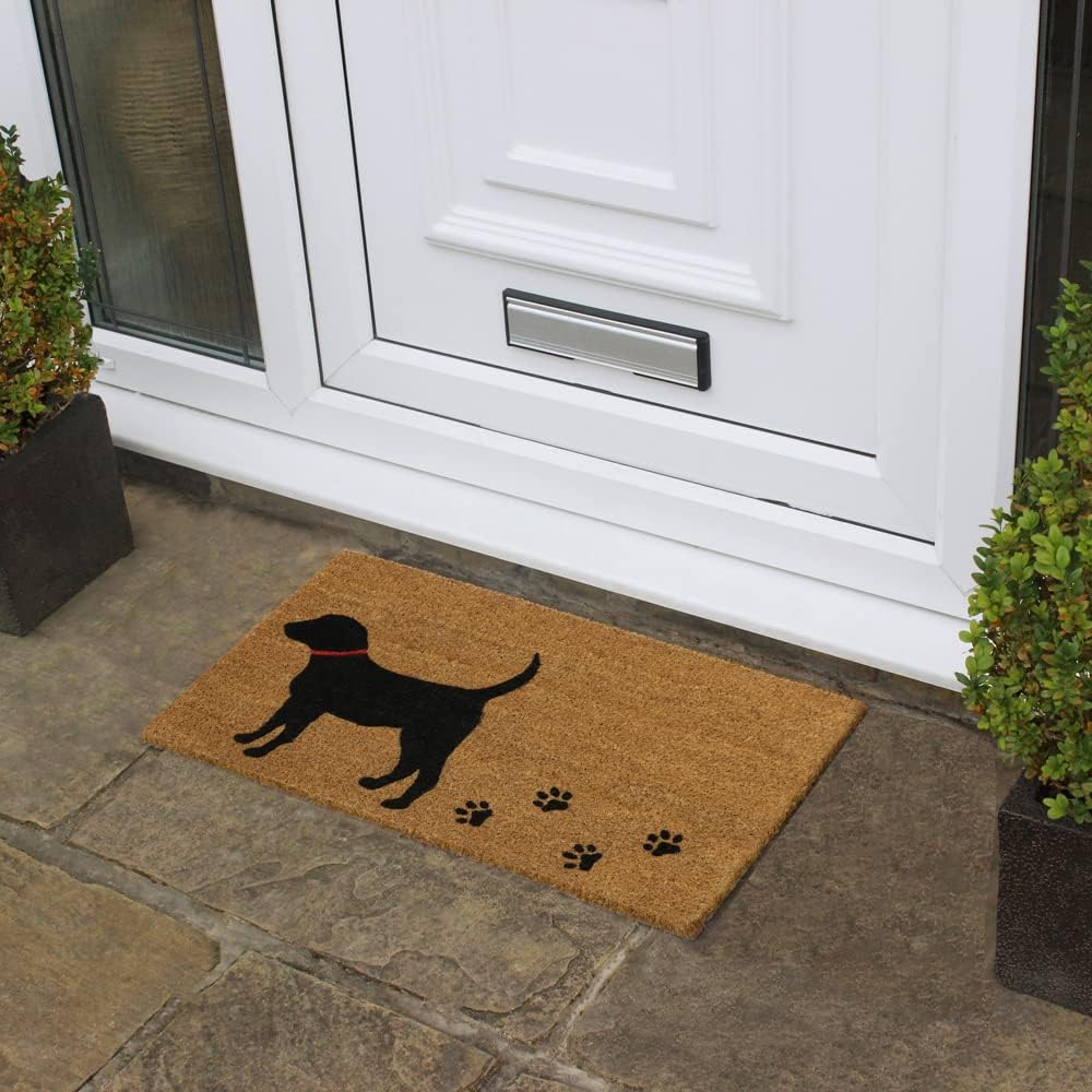 Jvl Eco-Friendly Latex Backed Coir Door Mat, Puppy Love, 40 X 70 Cm Approx. (02-838)