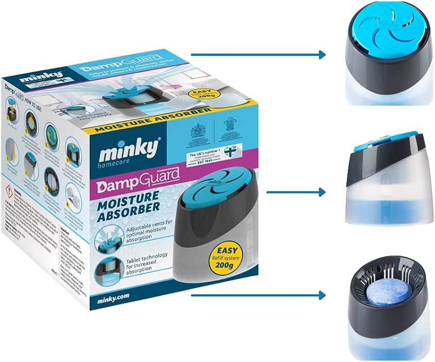 Minky Moisture Absorber 200g Stops Damp, Mouldy Corners, Mildew.