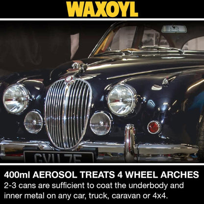 Hammerite Waxoyl Car Underseal And Rust Protection Black 400Ml Aerosol