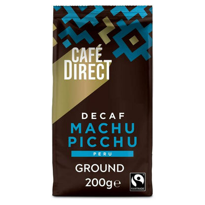 Cafe Direct Decaf Fairtrade Organic Machu Picchu Peru Ground Coffee 200g