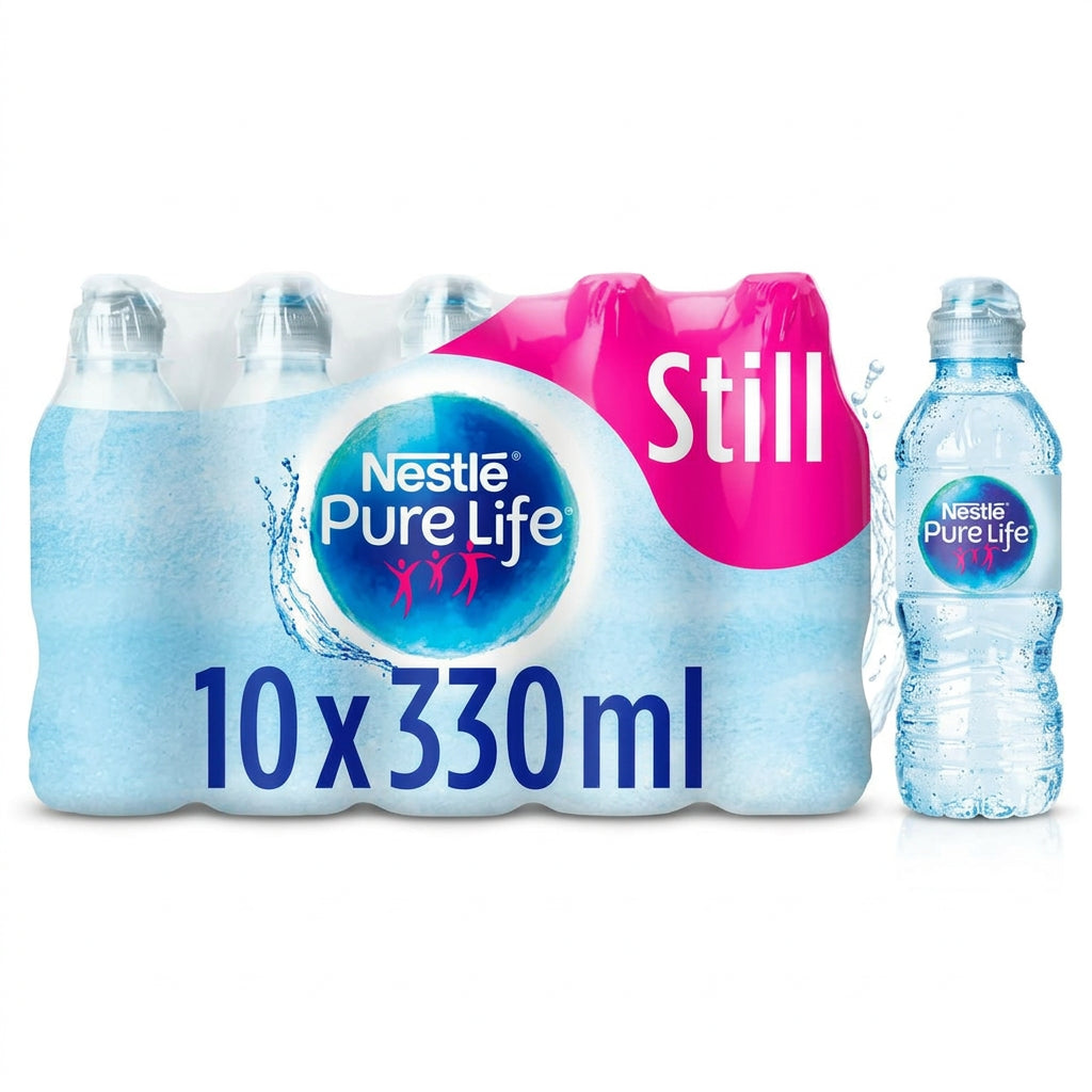 Nestle Pure Life Bottled Water 10x330ml Sports Cap