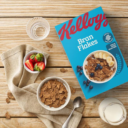 Kellogg's Bran Flakes Breakfast Cereal Bag 500g {Pack of 4}