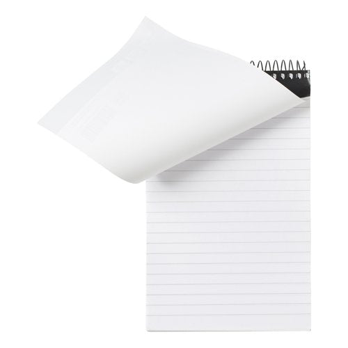 5 Star Spiral Shorthand Notebook Ruled 60gsm 300 Page 127x200mm Black/White (Pack of 5) 646964